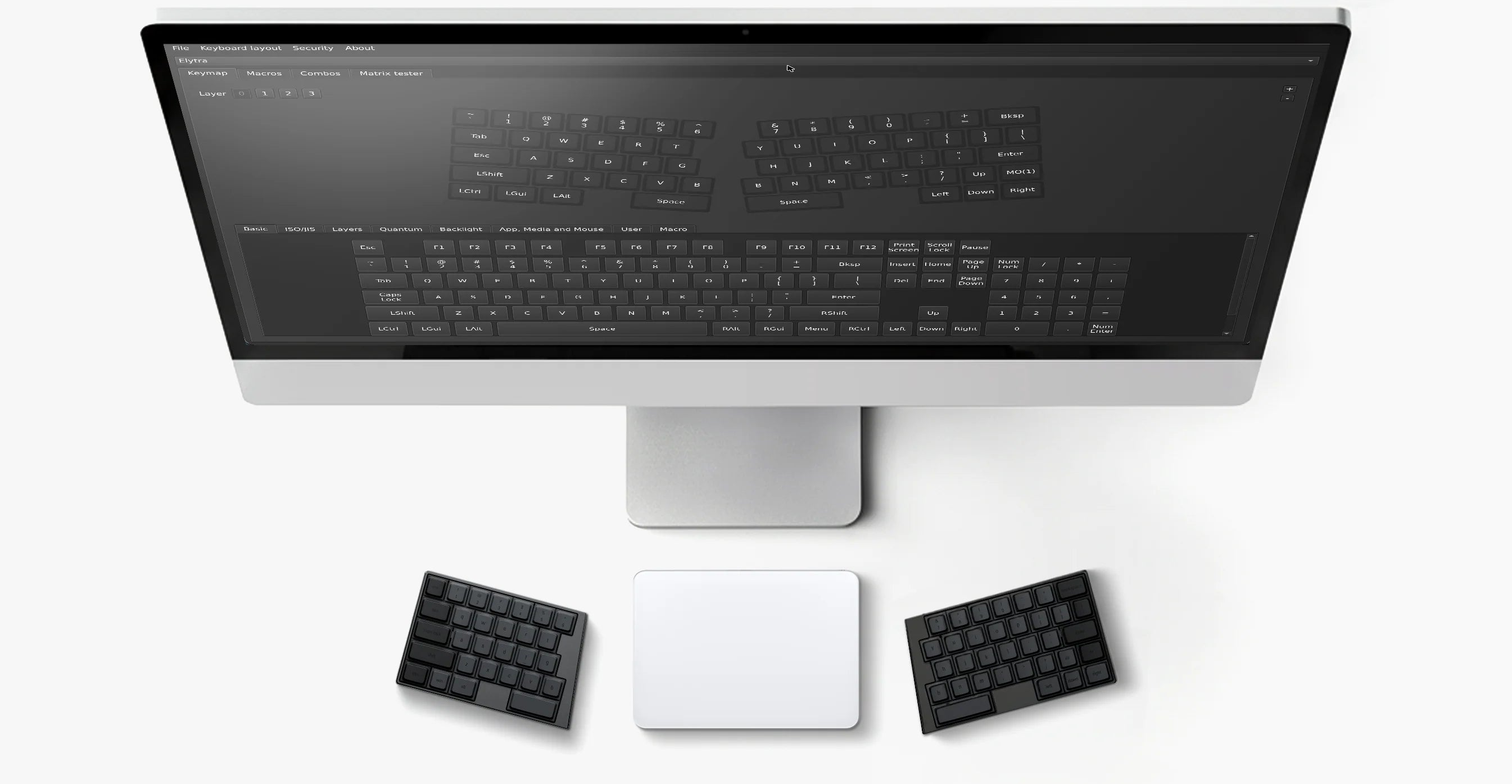 Split keyboard for Mac connected to iMac via Bluetooth